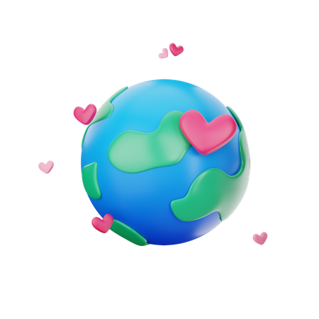 Love The Earth  3D Icon