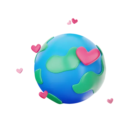 Love The Earth  3D Icon
