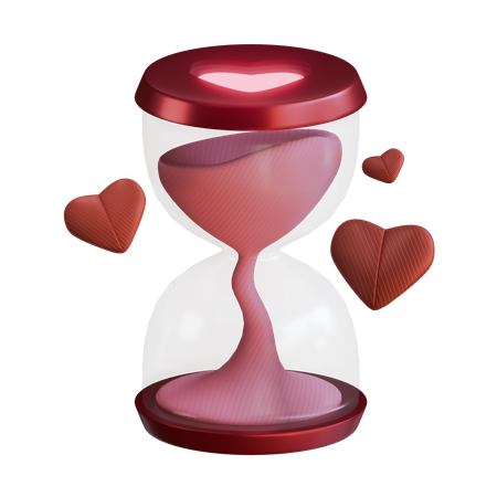 Love Time Hourglass  3D Icon