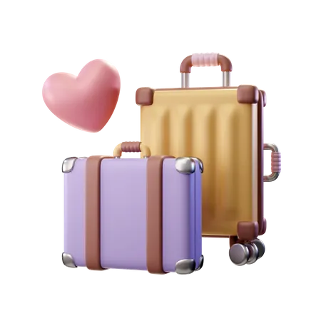 Love Travel  3D Illustration