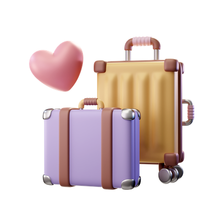 Love Travel 3D Illustration