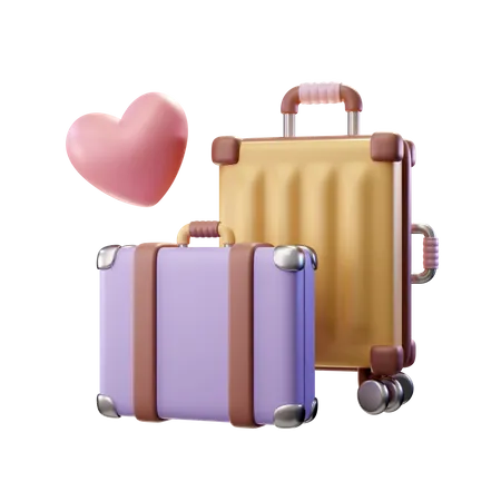 Love Travel 3D Illustration