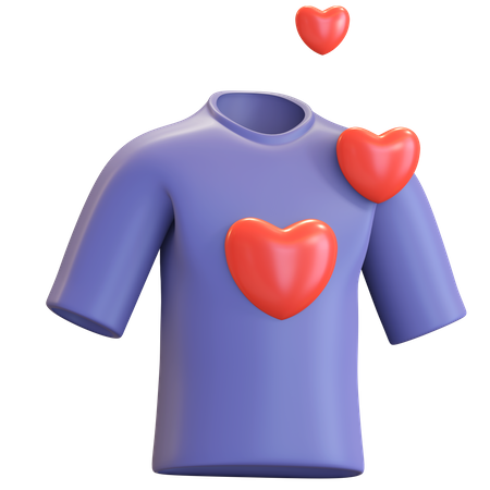 Love Tshirt  3D Illustration