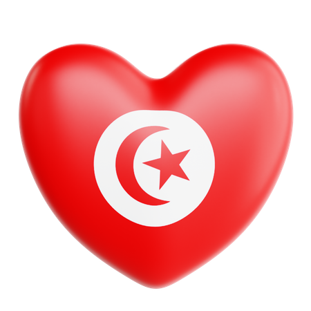 Love Tunisia  3D Icon