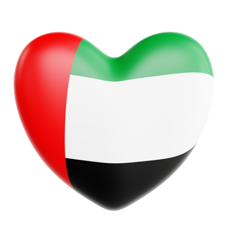 Love United Arab Emirates  3D Icon