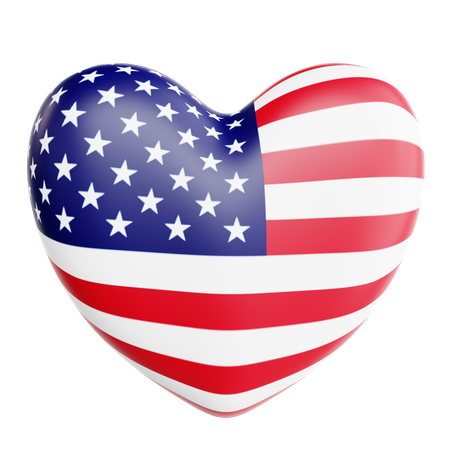 Love United States  3D Icon