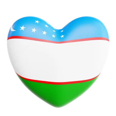 Love Uzbekistan  3D Icon