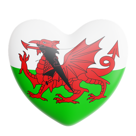 Love Wales  3D Icon