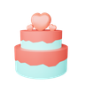 3d wedding cake logo