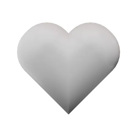 Love White  3D Icon