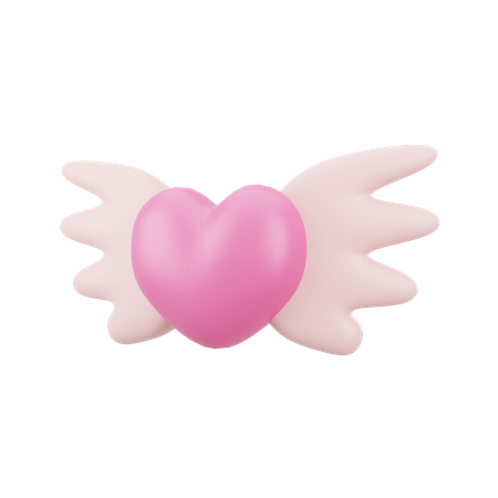 Love With Wings  3D Icon