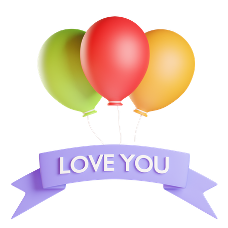 Love You  3D Icon