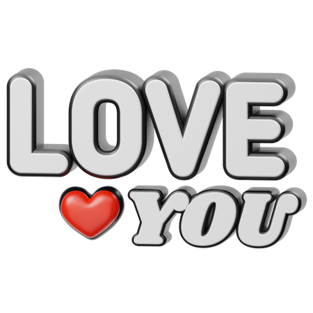 Love You  3D Icon