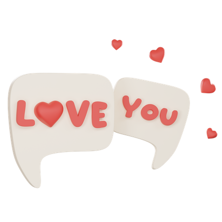Love You Message  3D Icon