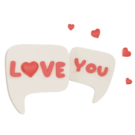 Love You Message  3D Icon