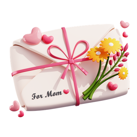 LOVE YOU MOM LETTER  3D Icon
