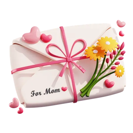 LOVE YOU MOM LETTER  3D Icon