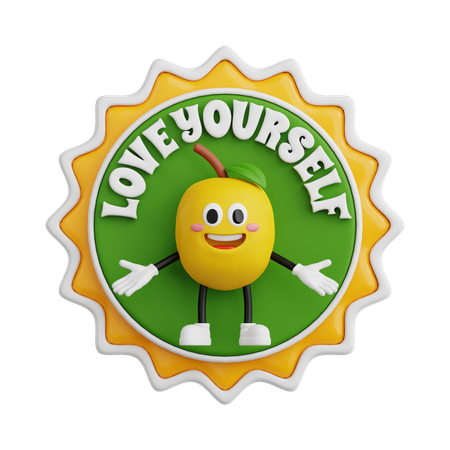 Love Your Self  3D Sticker