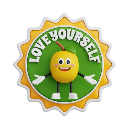 Love Your Self  3D Sticker