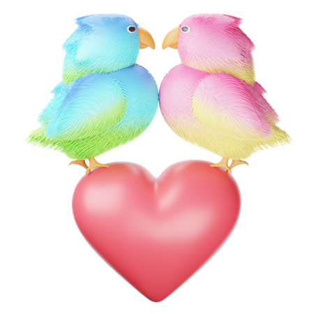 Lovebirds  3D Icon