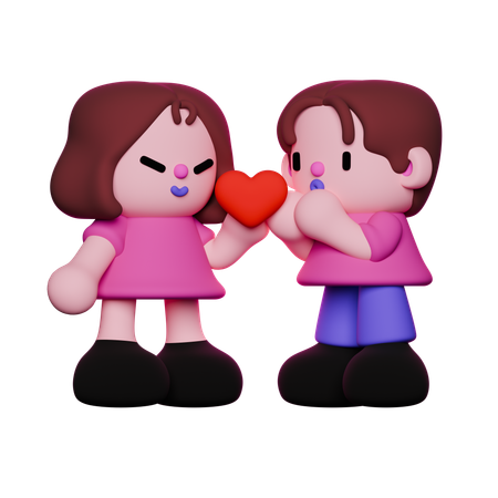 Lovely couple  3D Icon