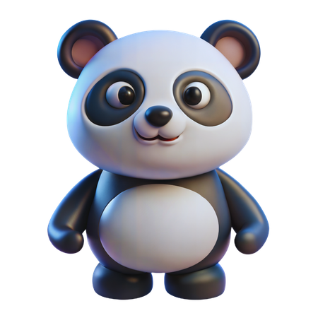 Lovely Panda  3D Icon