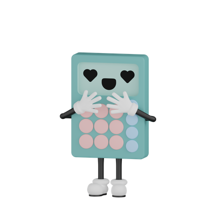 Loving Calculator  3D Illustration