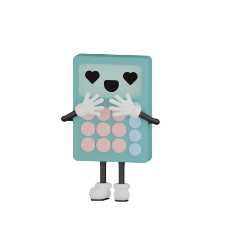 Loving Calculator  3D Illustration