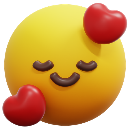 Loving Smiling Face Emoji  3D Icon
