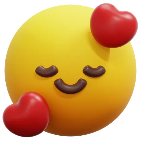 Loving Smiling Face Emoji  3D Icon