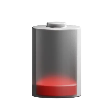 A Clean Low Battery 3D Illustration