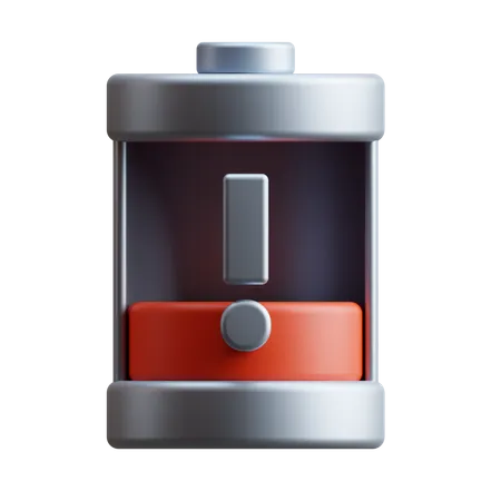 Low Battery Icon With 3 D Style 3D Icon