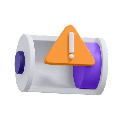 A Collection Of Low Battery Alert In 3 D Format 3D Icon