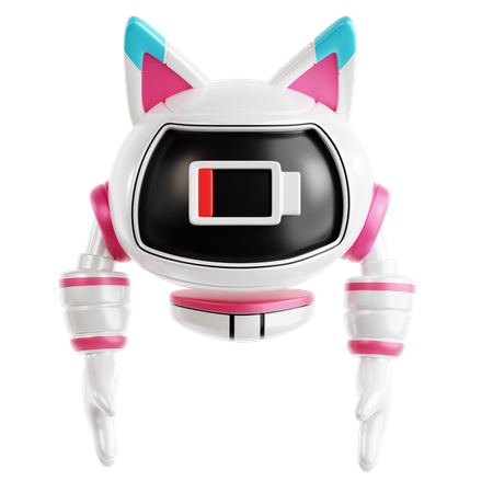 Low Battery Robot  3D Icon