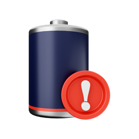 Low Battery Warning 3D Icon