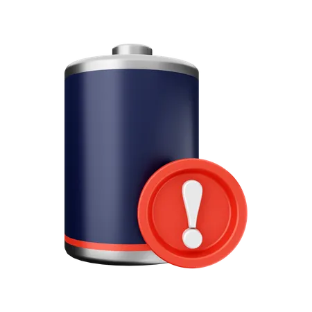 Low Battery Warning 3D Icon
