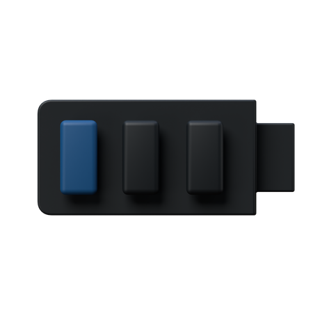 Low Charged Battery  3D Icon
