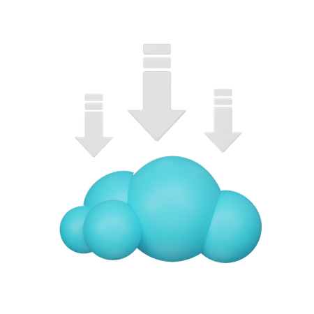 低い雲  3D Icon
