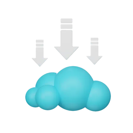 低い雲  3D Icon
