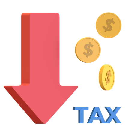 Low Down Price Tax  3D Illustration