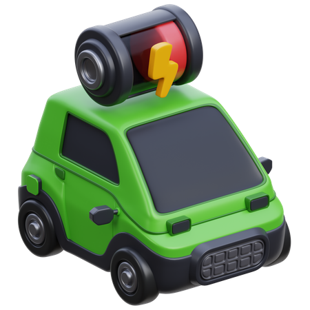 Low Electric Car Battery  3D Icon