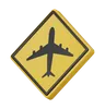 Low flying aircraft ahead sign