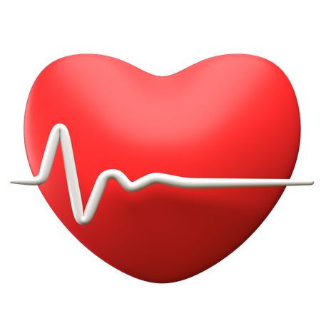 Low Heart Rate  3D Illustration