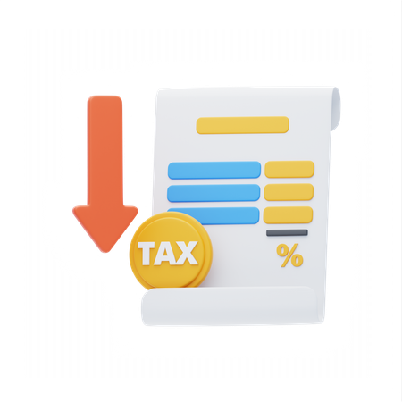 Low tax rate  3D Icon