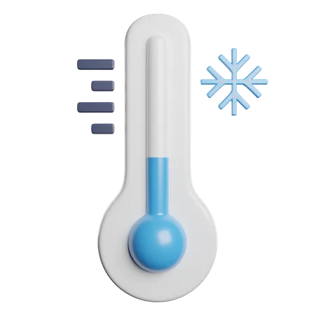 Low Temperature Cold 3D Icon