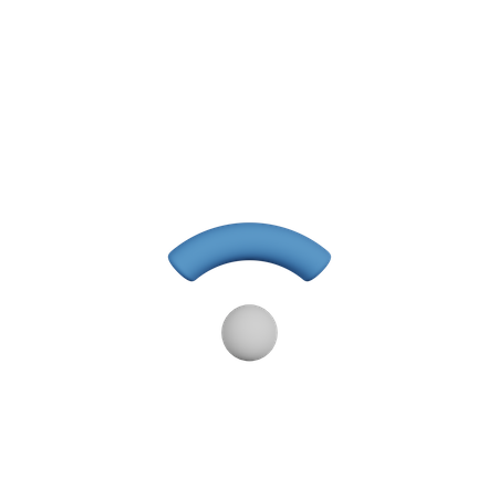 Low Wifi Signal  3D Illustration