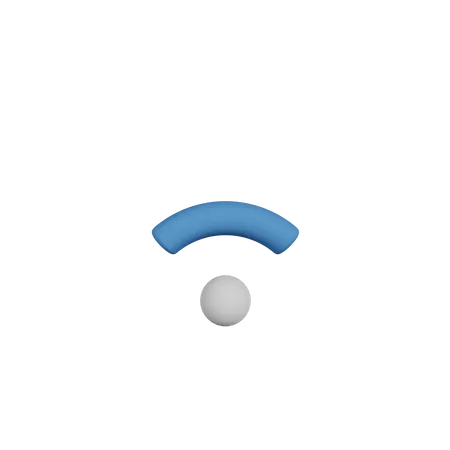 Low Wifi Signal  3D Illustration