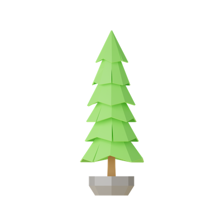 Árbol y rocas lowpoly  3D Icon