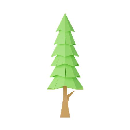 Árbol y rocas lowpoly  3D Icon