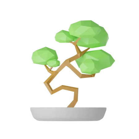 Árbol y rocas lowpoly  3D Icon